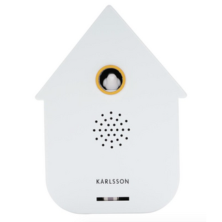 Soundbox Modern Cuckoo white 12x7.5x11.5cm