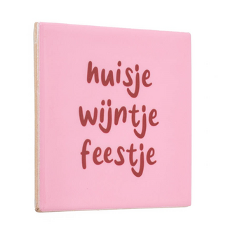Tegel Huisje wijntje feestje