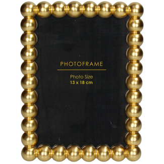 Fotolijstje rand met bollen voor foto 13x18cm GOUD