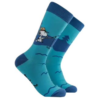 Sok Snoopy Gone fishing blue 43-46