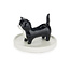 Balvi Ring holder Kitty Frac white/black ceramic