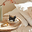 Balvi Ring holder Kitty Frac white/black ceramic
