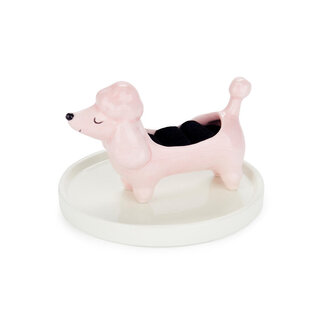 Balvi Ring holder Poodle pink ceramic