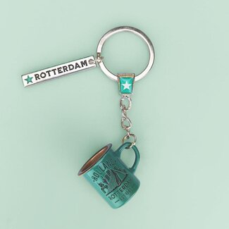 Sleutelhanger groene campmug Rotterdam
