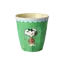 Melamine cup with green Snoopy