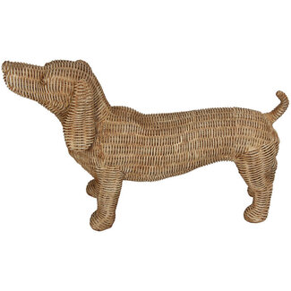 Ornament Teckel Polyresin Naturel 38.7x14x24.2cm