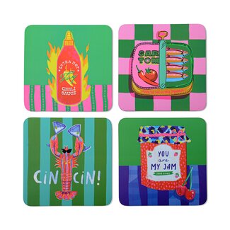 Coasters (Set of 4) The Foodie | Onderzetters | Hijinx