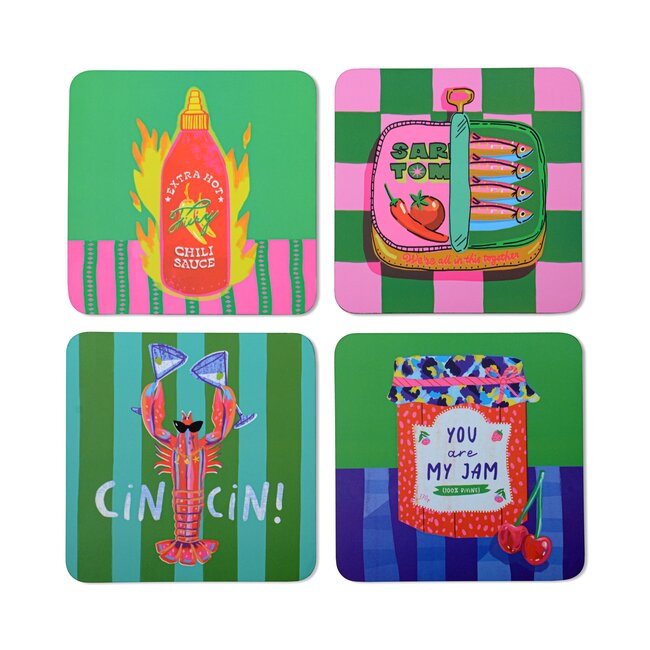 Coasters (Set of 4) The Foodie | Onderzetters | Hijinx