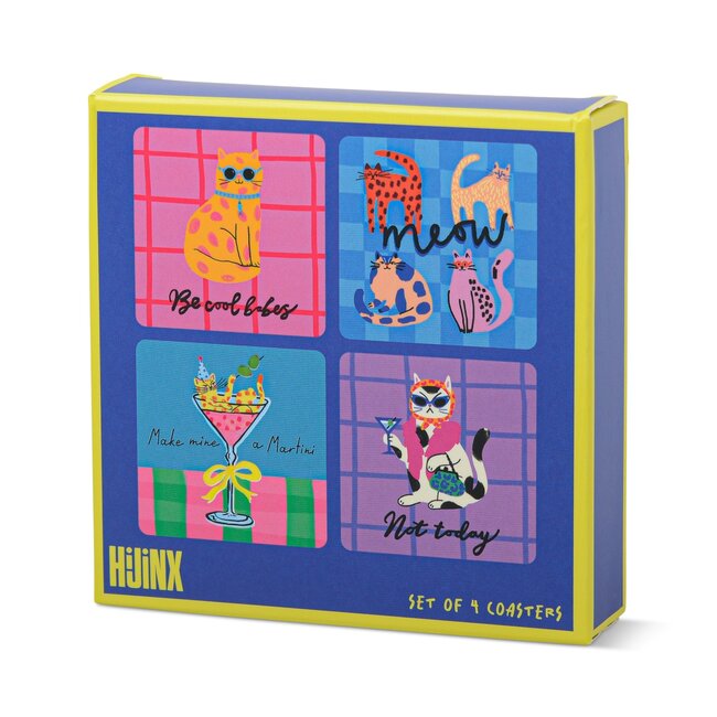 Coasters (Set of 4) The Cat Lover | Kat | Onderzetters | Hijinx