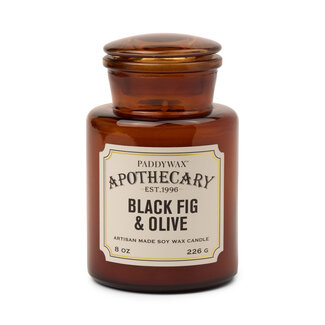 Apothecary Glass Jar Candle – Black Fig & Olive – Paddywax | Geurkaars | Apothekerspotje | Olijf en vijg