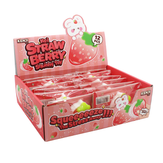 Kenji KOI SQUISHY BALL - STRAWBERRY | Squishies | Knijpfiguur | Knijpbaar speelgoed | Stress