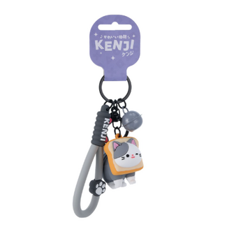 Kenji KEYRING CAT STORY GREY