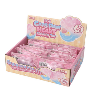 Kenji KOI SQUISHY CATS PAW HEART | Squishies | Knijpfiguur | Knijpbaar speelgoed | Stress