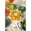 Chive Chive keramieken bloem | Buttercup Yellow Gay Paree Peony | Ceramic Decorative Flower