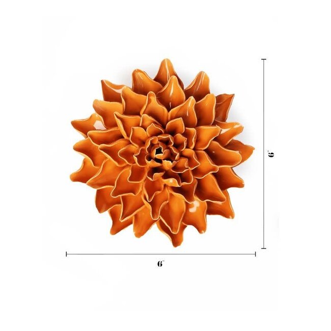 Chive Chive keramieken bloem | Orange Autumn Azalea | Ceramic Decorative Flower