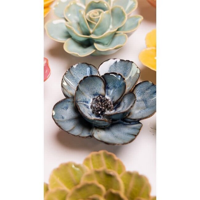 Chive Chive keramieken bloem | Navy Poppy | Ceramic Decorative Flower
