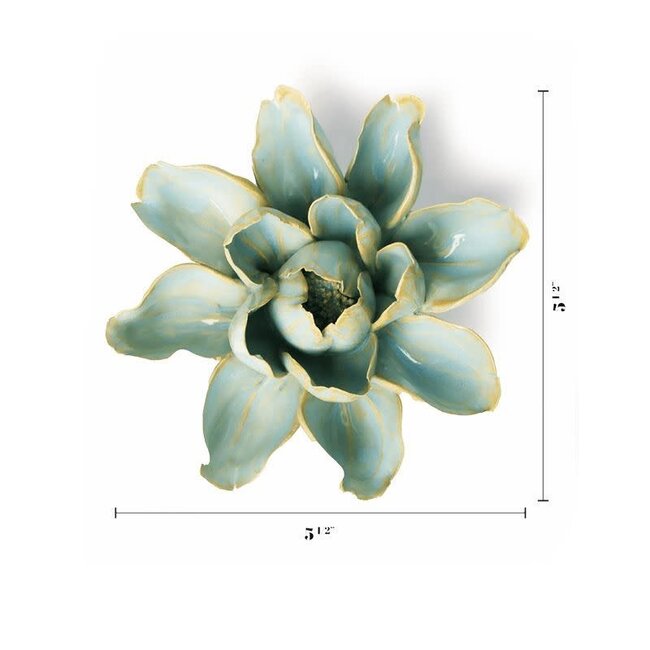 Chive Chive keramieken bloem | Robin's Egg Blue Aurora Water Lily | Ceramic Decorative Flower