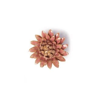 Chive Chive keramieken bloem | Rose Quartz Pink Strawflower | Ceramic Decorative Flower