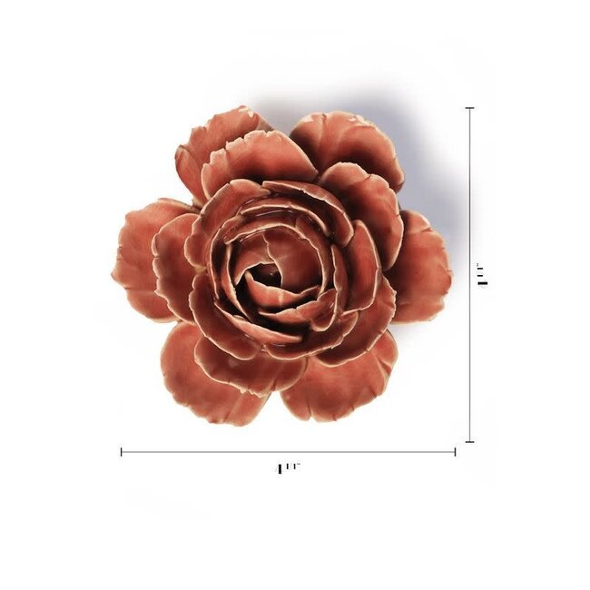 Chive Chive keramieken bloem | Champagne Pink English Rose | Ceramic Decorative Flower