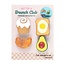 Set van 4 Magneten | Croissant | Avocado | Cruffin | Egg |  Brunch Club Fridge Magnet Set
