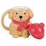 Mok hond met rode muts | Winter Puppy Lidded Mug