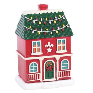 Wierookhouder | Red Christmas House Incense Cone Burner