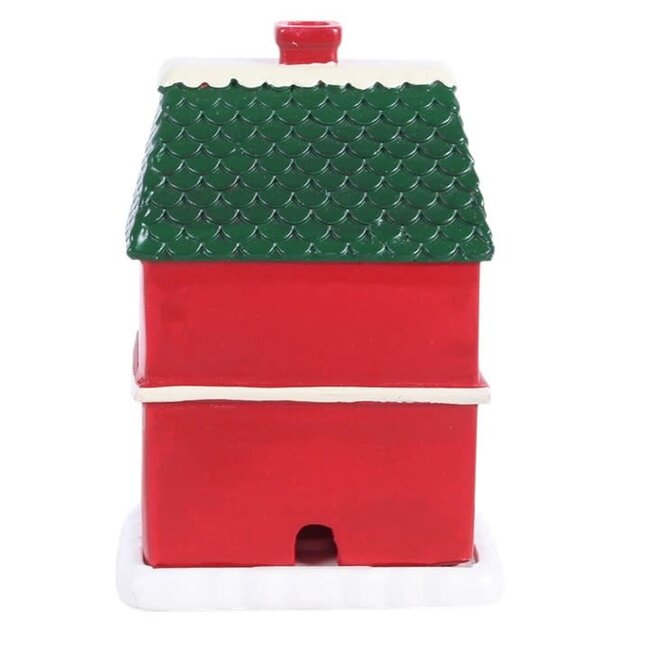 Wierookhouder | Red Christmas House Incense Cone Burner
