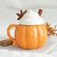 Pompoen mok | Pumpkin Cream Lidded Mug | Halloween