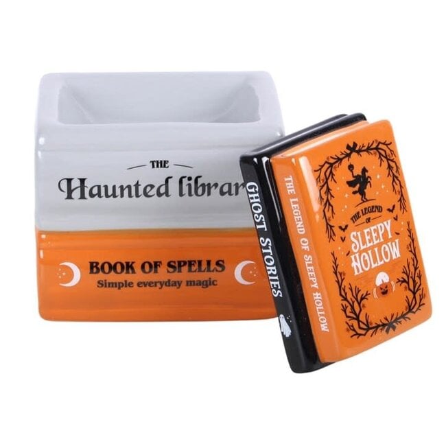 Haunted Library Book Stack Oil Burner and Wax Warmer | Halloween
