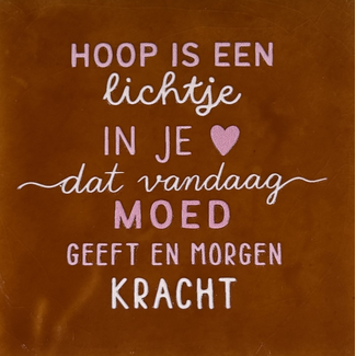 Tegel Hoop is een lichtje in je hart terra/combi 2
