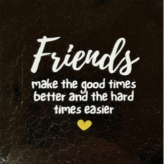Tegel Friends make the good times goud/creme