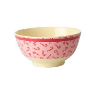 Ontbijt bakje | Melamine Bowl | Xmas Candy cane print