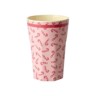 Beker | Melamine Cup Xmas Candy Cane print 400ml