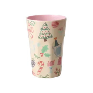 Beker | Melamine Cup | Xmas Galore print 400ml