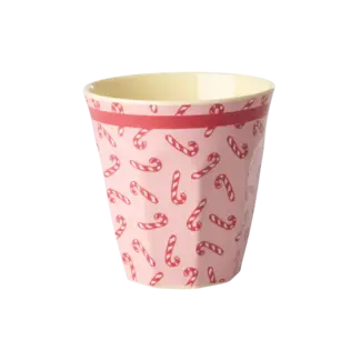 Beker | Melamine Cup | Xmas Candy Cane print 250ml