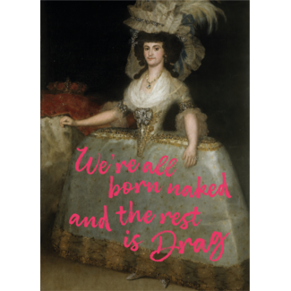 Ansichtkaart Classy We are all born naked