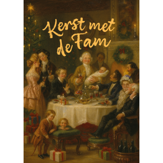 Ansichtkaart Classy  Kerst met de Fam