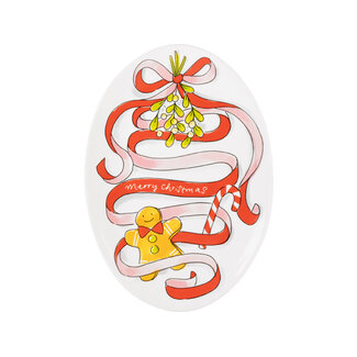BLOND AMSTERDAM Christmas Oval plate 27cm