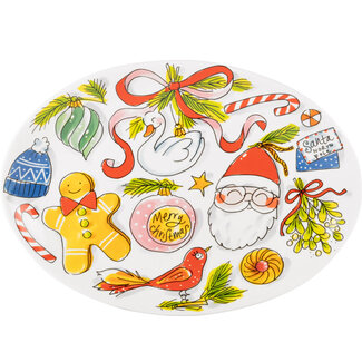 BLOND AMSTERDAM Christmas Oval plate 29cm