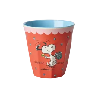 Melamine cup with red Snoopy