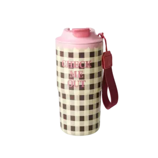 Stainless Steel Thermo Cup - 550ml- Check me out  Print