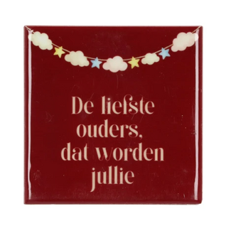Tegel De liefste ouders dat worden jullie
