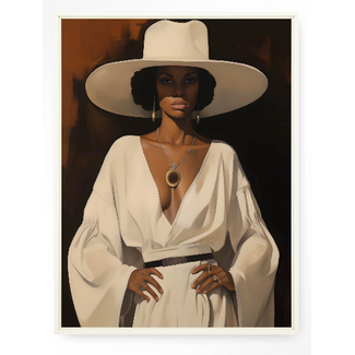 Urban Cotton Sophia | Wandkleed in floating frame | Schilderij | 80x110cm