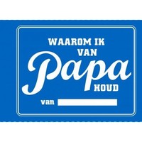 Waarom ik van papa houd | Invulboek