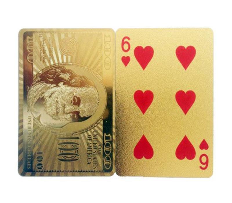 Speelkaarten- gouden dollars