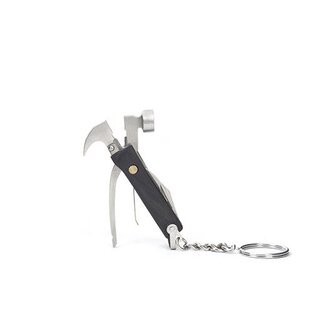 Kikkerland Houten Mini Gereedschappen Tool - Sleutelhanger (Zwart)