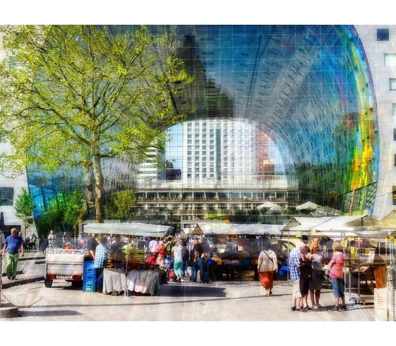 Markt bij de Markthal Rotterdam | Fotoprint