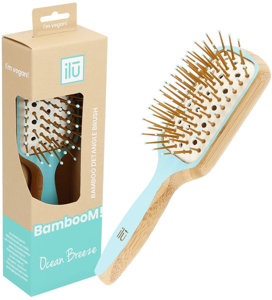 Gouverneur reparatie mager Bamboom Detangler Ocean Breeze Hairbrush morgen in huis? - €14,95 -  Haarspullen.nl