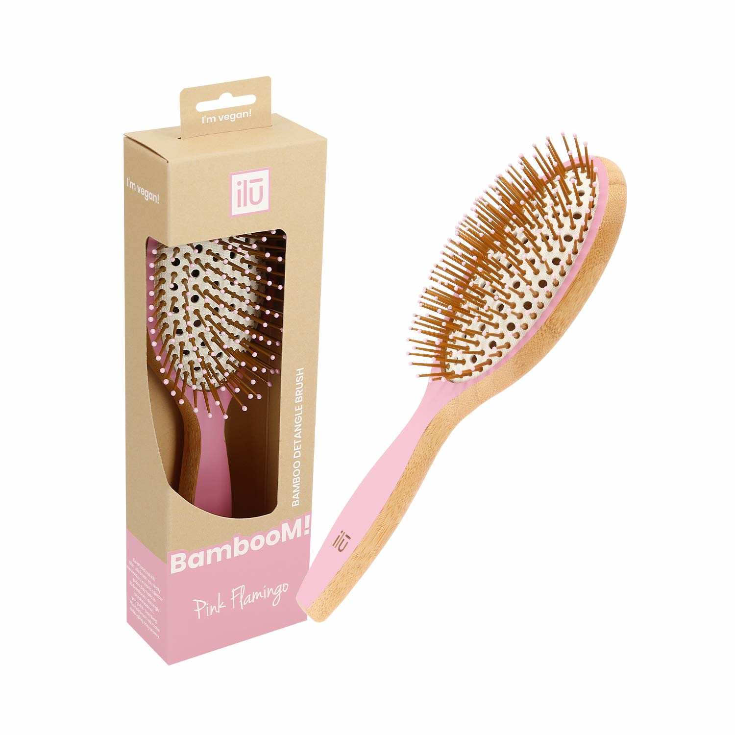 Bamboom Detangler Hairbrush - Pink Flamingo 5903018919102