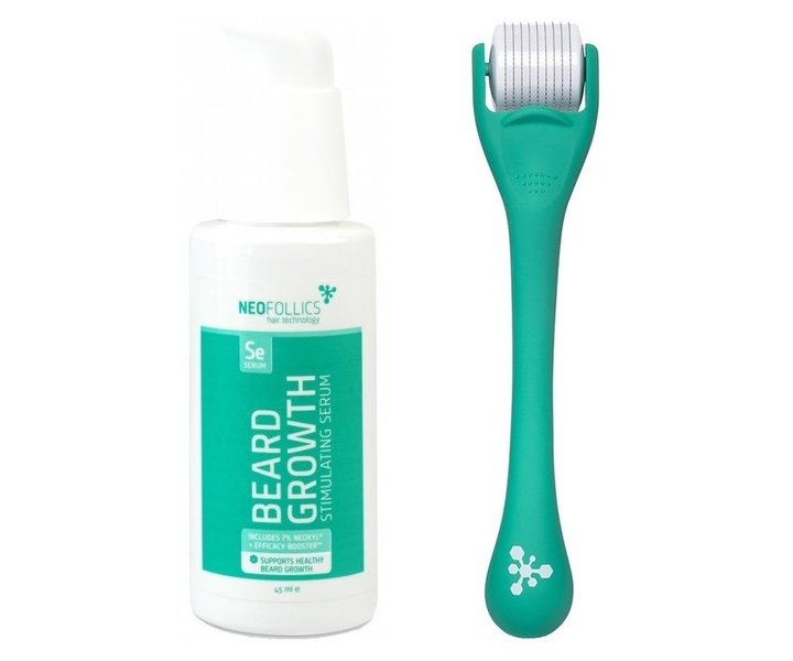 Beard Growth Stimulating Serum 45ml + Dermaroller 0.5mm